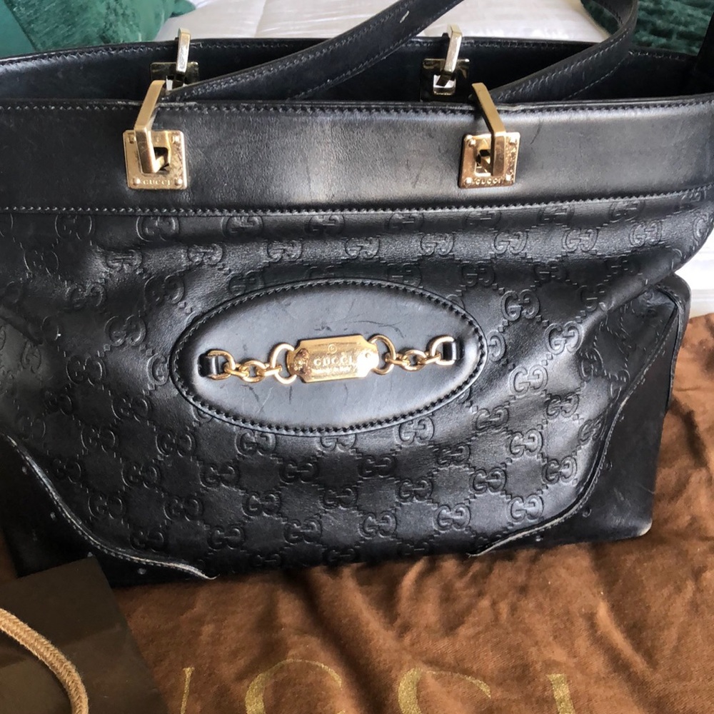 Authentic GUCCI 145787 Guccissima GG Handbag Tote